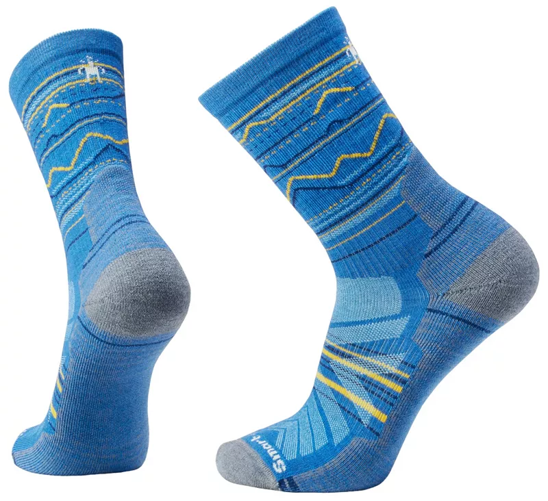 Мужские носки Smartwool Performance с легкой подушкой и узором «горный хребет» для походов и походов, цвет Laguna Blue 
Мужские носки Smartwool Performance с легкой подушкой и узором «горный хребет» для походов и походов, цвет Laguna Blue