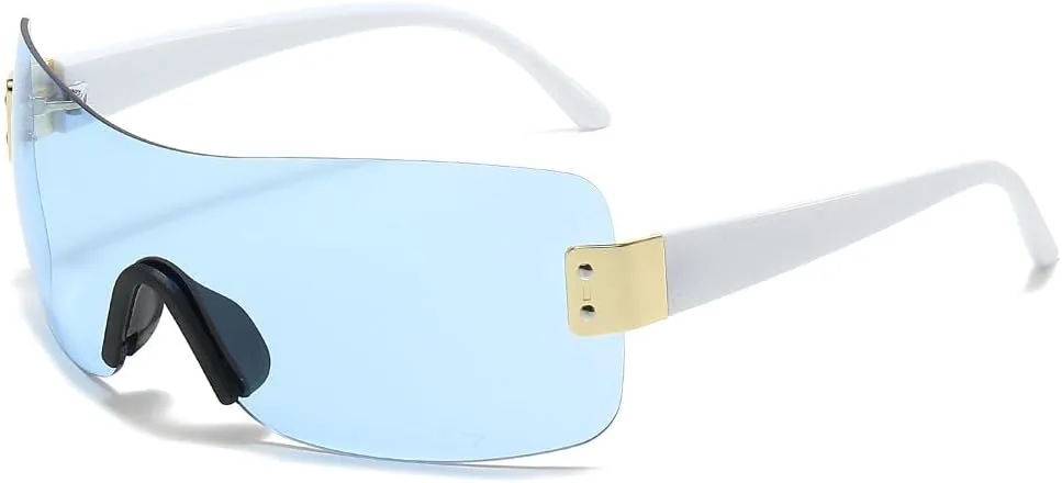 Роскошные цельные прямоугольные солнцезащитные очки без оправы для женщин и мужчин, в винтажном панк-стиле, популярные очки для активного отдыха HVTVTLA, Blue
Роскошные цельные прямоугольные солнцезащитные очки без оправы для женщин и мужчин, в винтажном панк-стиле, популярные очки для активного отдыха HVTVTLA, Blue