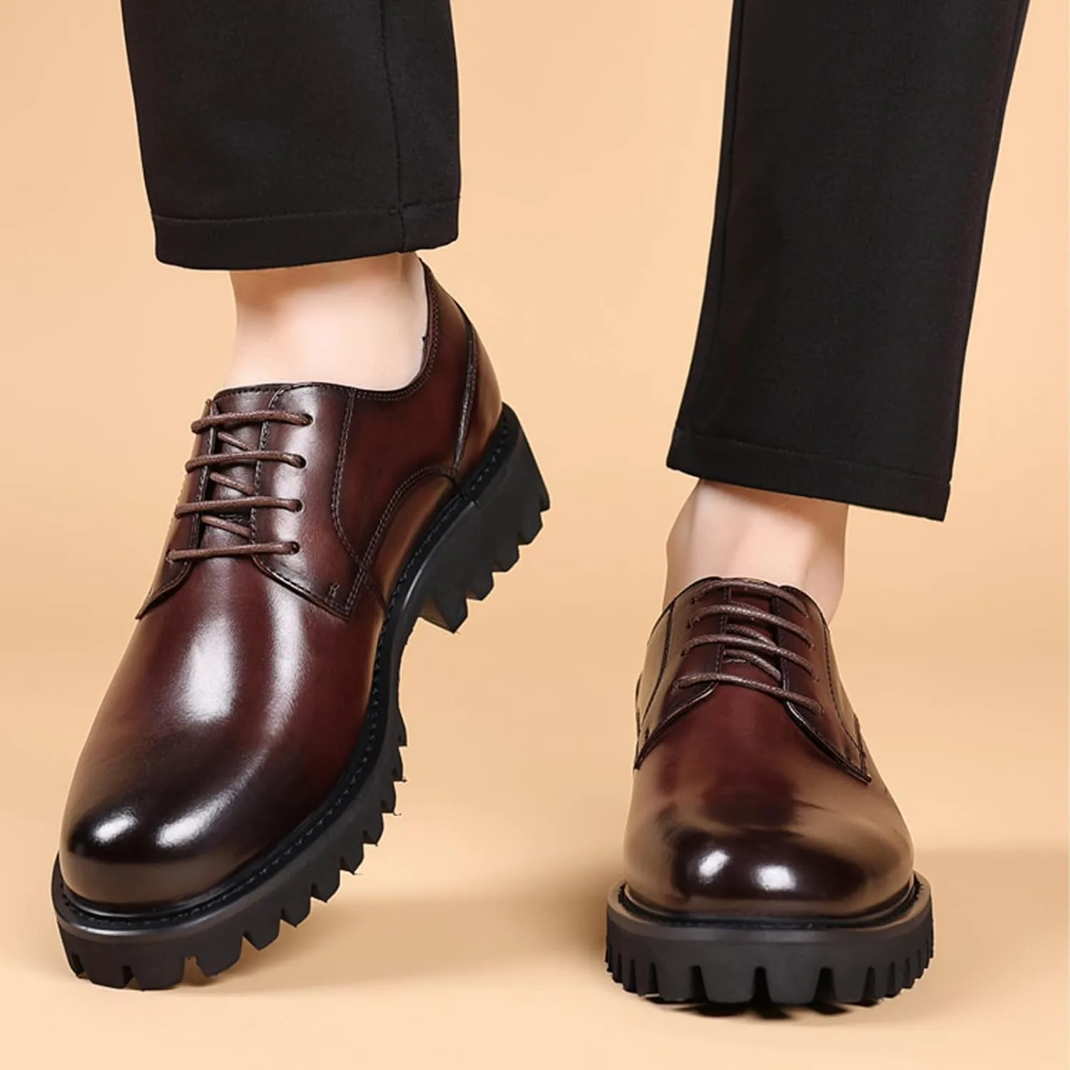 Мужские оксфорды на платформе из лаковой кожи, классические с шнуровкой, с массивной подошвой, деловые и повседневные туфли, на устойчивом каблуке, с мягкой подошвой, удобные формальные оксфорды Lymphvity, черный
Мужские оксфорды на платформе из лаковой кожи, классические с шнуровкой, с массивной подошвой, деловые и повседневные туфли, на устойчивом каблуке, с мягкой подошвой, удобные формальные оксфорды Lymphvity, черный