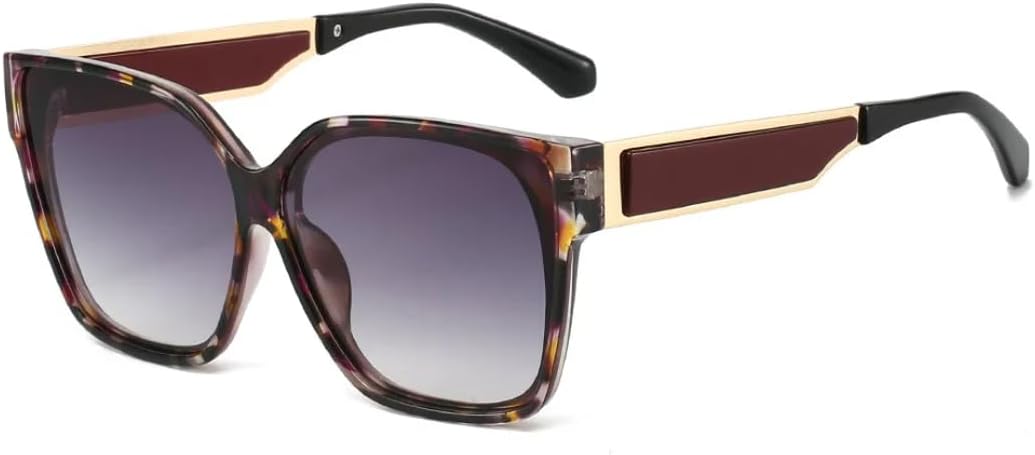 Модные квадратные солнцезащитные очки для женщин, градиентные солнцезащитные очки UV400, ретро-очки для мужчин, трендовые солнцезащитные очки TVTBBVV, Purple Leopard Gray
Модные квадратные солнцезащитные очки для женщин, градиентные солнцезащитные очки UV400, ретро-очки для мужчин, трендовые солнцезащитные очки TVTBBVV, Purple Leopard Gray