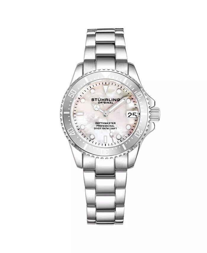 Женские модные кварцевые часы Diver Depth master 3950L, диаметр 32 мм Stuhrling, розовый
Женские модные кварцевые часы Diver Depth master 3950L, диаметр 32 мм Stuhrling, розовый