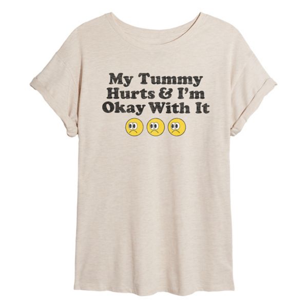 Футболка размера «Мой живот болит» от Juniors Licensed Character, бежевый
Футболка размера «Мой живот болит» от Juniors Licensed Character, бежевый