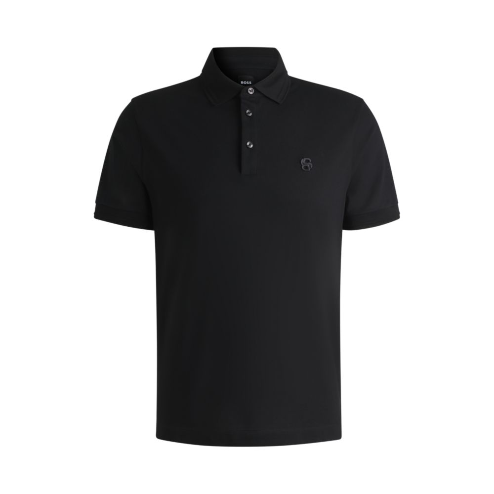 Рубашка поло из хлопка-пике с монограммой Double B BOSS, черный
Рубашка поло из хлопка-пике с монограммой Double B BOSS, черный
