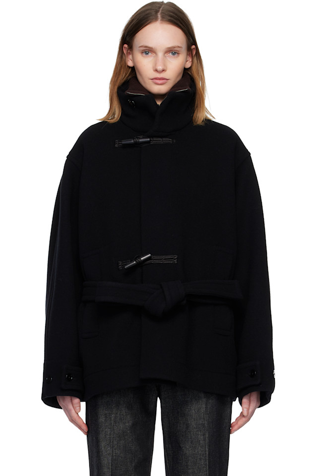 Короткое пальто-дафлкот Lemaire, черный
Короткое пальто-дафлкот Lemaire, черный