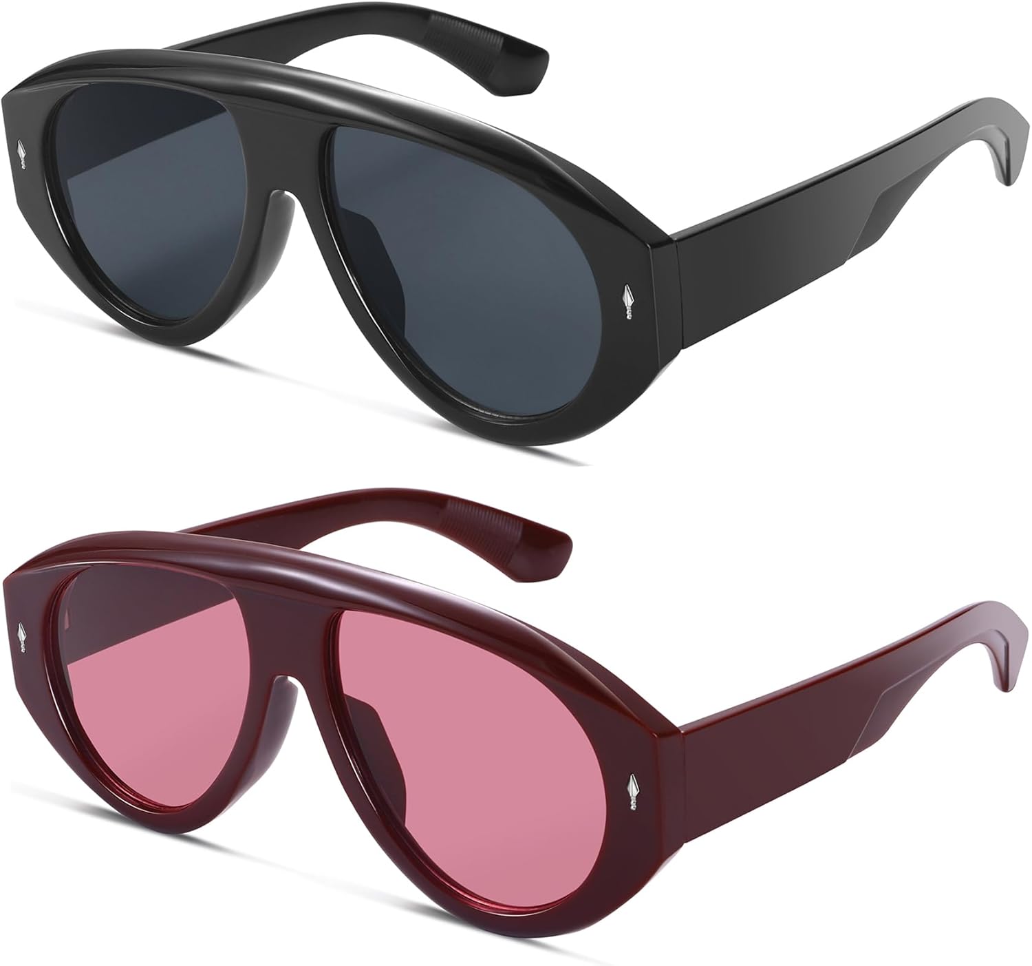 Длинные модные солнцезащитные очки-авиаторы большого размера для женщин и мужчин в стиле ретро-винтаж 70-х годов. Массивные солнцезащитные очки-авиаторы A LONG, 2 Pack (Black/Grey+ancora Red/Light Red)
Длинные модные солнцезащитные очки-авиаторы большого размера для женщин и мужчин в стиле ретро-винтаж 70-х годов. Массивные солнцезащитные очки-авиаторы A LONG, 2 Pack (Black/Grey+ancora Red/Light Red)