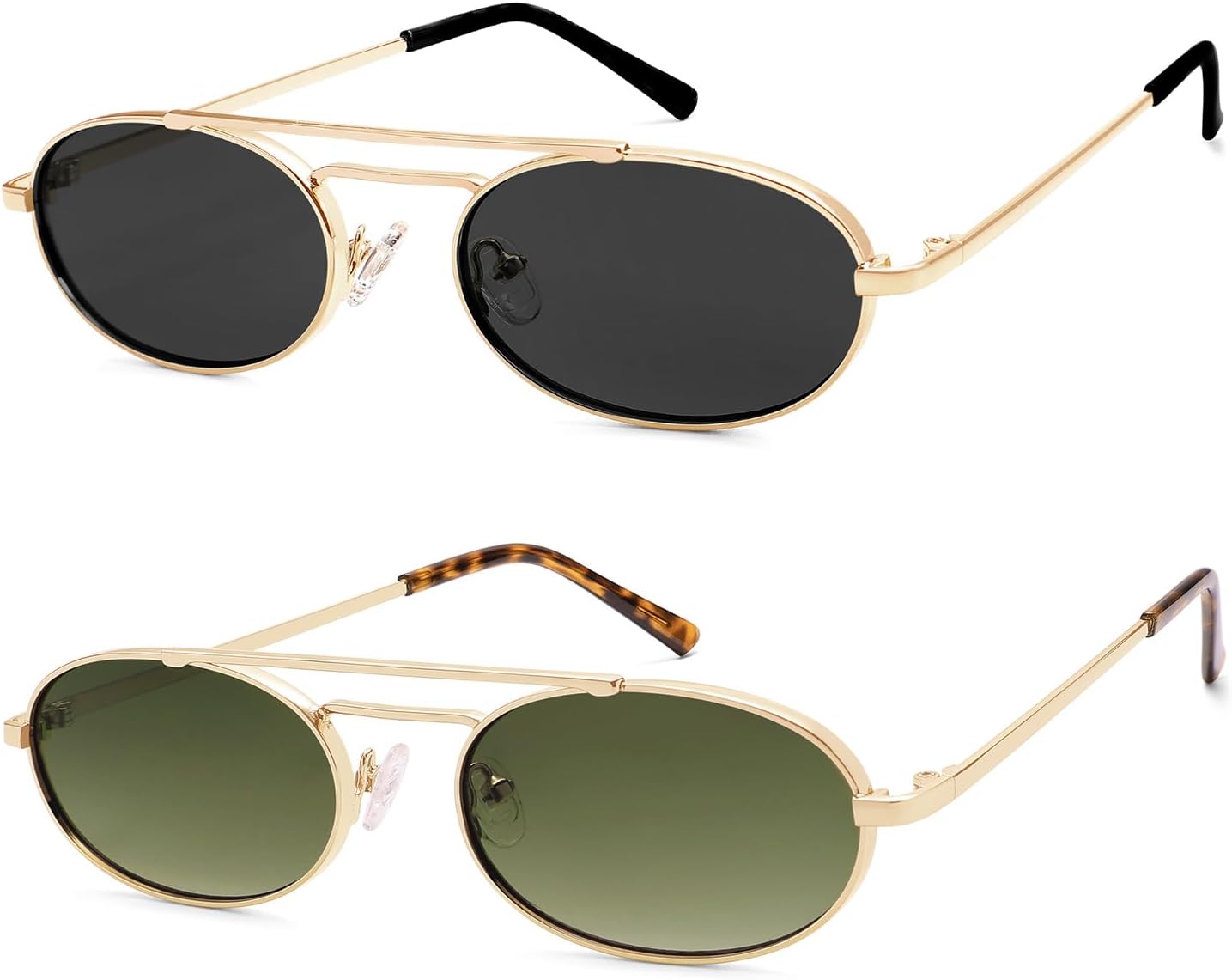 Овальные модные ретро-солнцезащитные очки с двойной перемычкой для женщин и мужчин, 90-е годы, узкие винтажные маленькие солнцезащитные очки AR81048 HERJOUR, Gold/Black+gold/Gradient Green
Овальные модные ретро-солнцезащитные очки с двойной перемычкой для женщин и мужчин, 90-е годы, узкие винтажные маленькие солнцезащитные очки AR81048 HERJOUR, Gold/Black+gold/Gradient Green