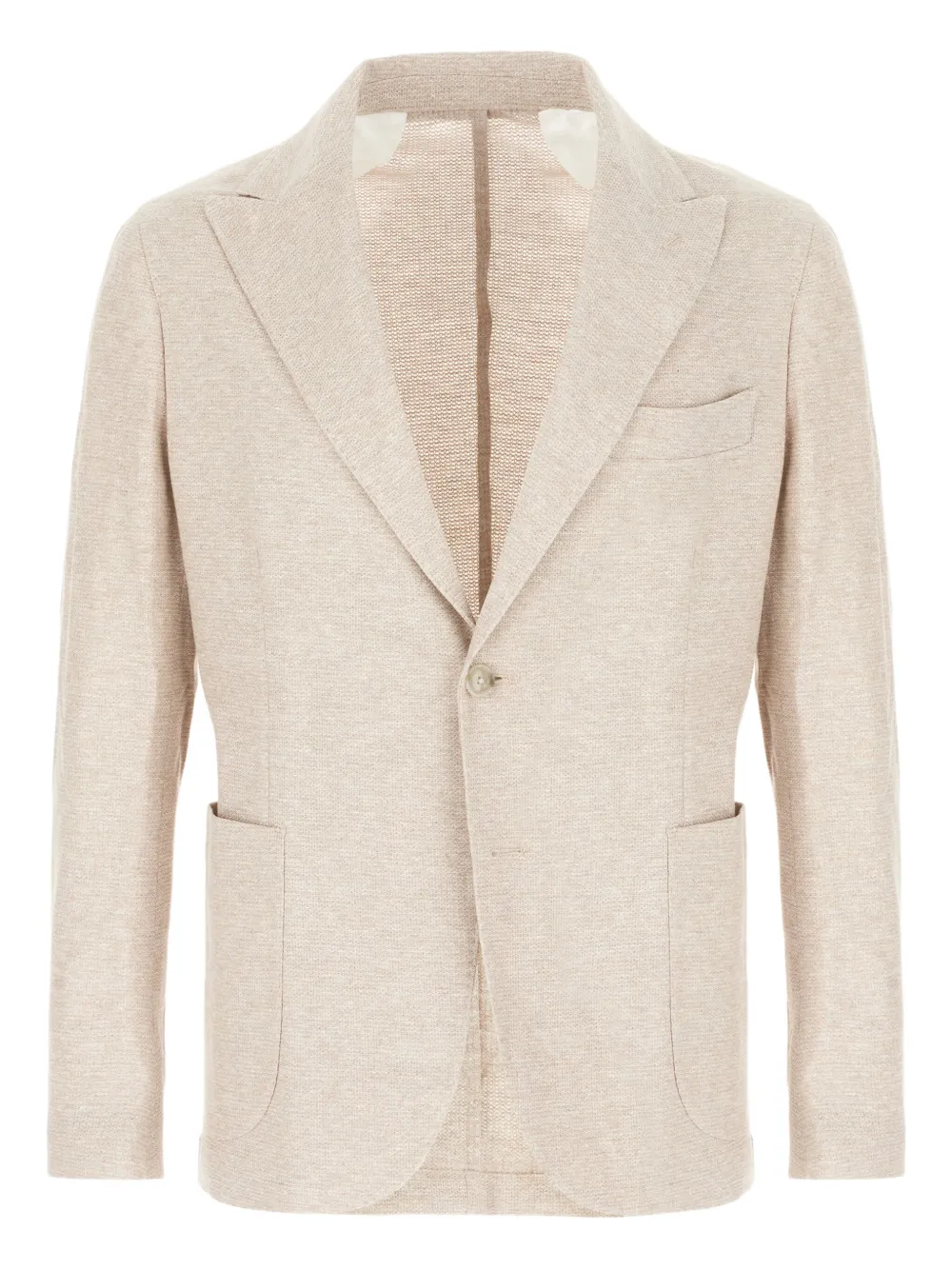 Однобортный пиджак с заостренными лацканами Barba, нейтральный
Однобортный пиджак с заостренными лацканами Barba, нейтральный