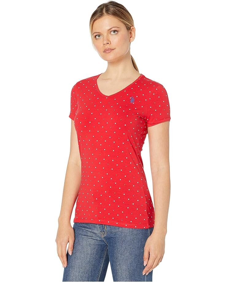 Футболка U.S. POLO ASSN. Dot V-Neck Tee, цвет Racing Red
Футболка U.S. POLO ASSN. Dot V-Neck Tee, цвет Racing Red