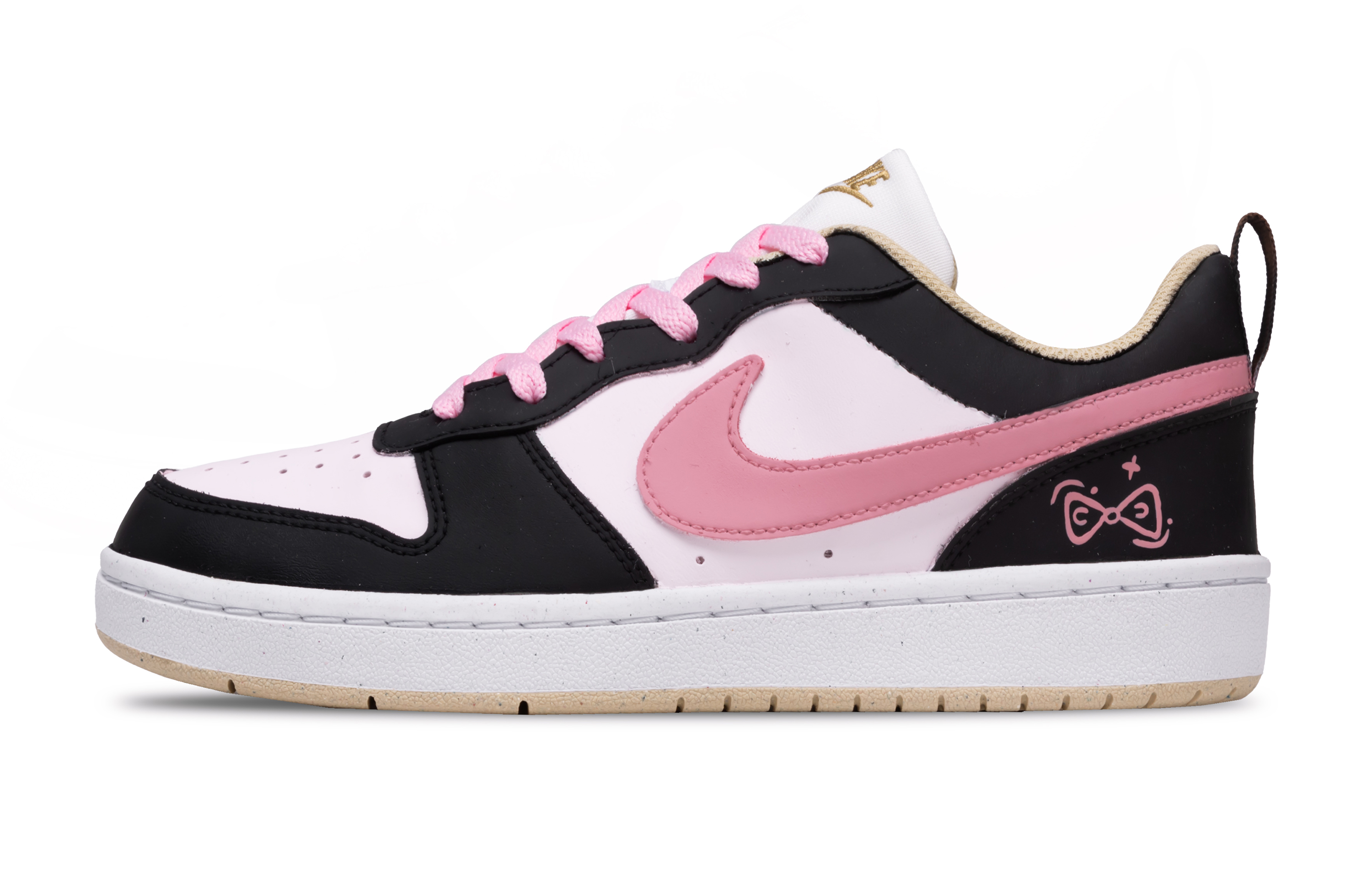 Детские, подростковые, противоскользящие, износостойкие, низкие кроссовки для скейтбординга Court Borough Nike, черный/розовый 
Детские, подростковые, противоскользящие, износостойкие, низкие кроссовки для скейтбординга Court Borough Nike, черный/розовый