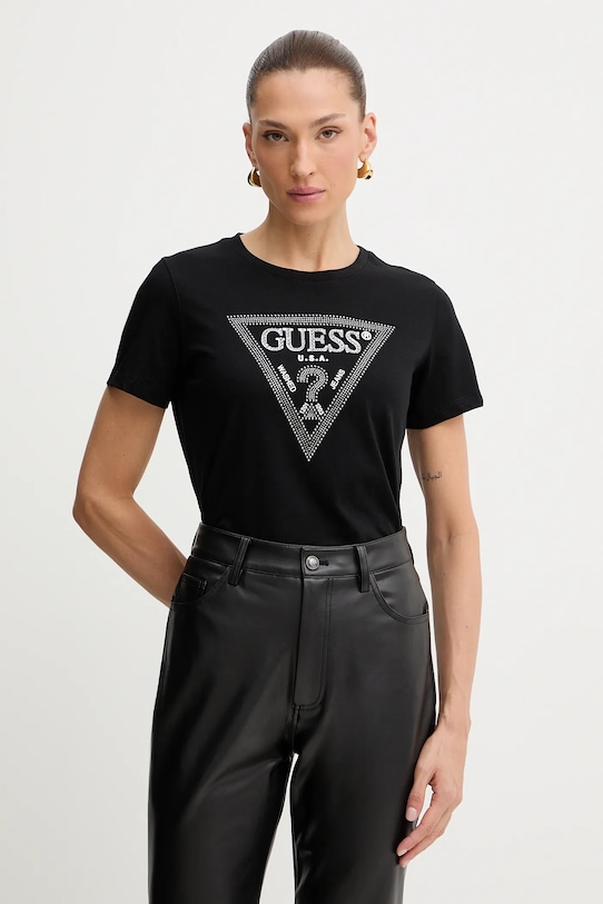 Хлопковая футболка Guess, черный
Хлопковая футболка Guess, черный