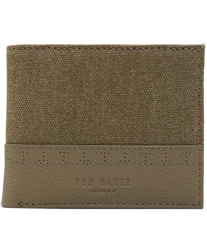 Бумажник из оливковой кожи с канвасом Ted Baker, зеленый
Бумажник из оливковой кожи с канвасом Ted Baker, зеленый