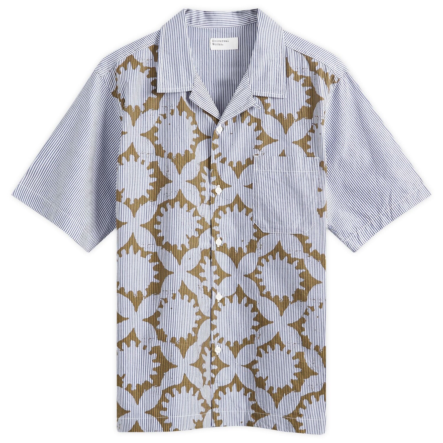 Рубашка с коротким рукавом Universal Works Sun Print Road Shirt, цвет Gold & Blue
Рубашка с коротким рукавом Universal Works Sun Print Road Shirt, цвет Gold & Blue