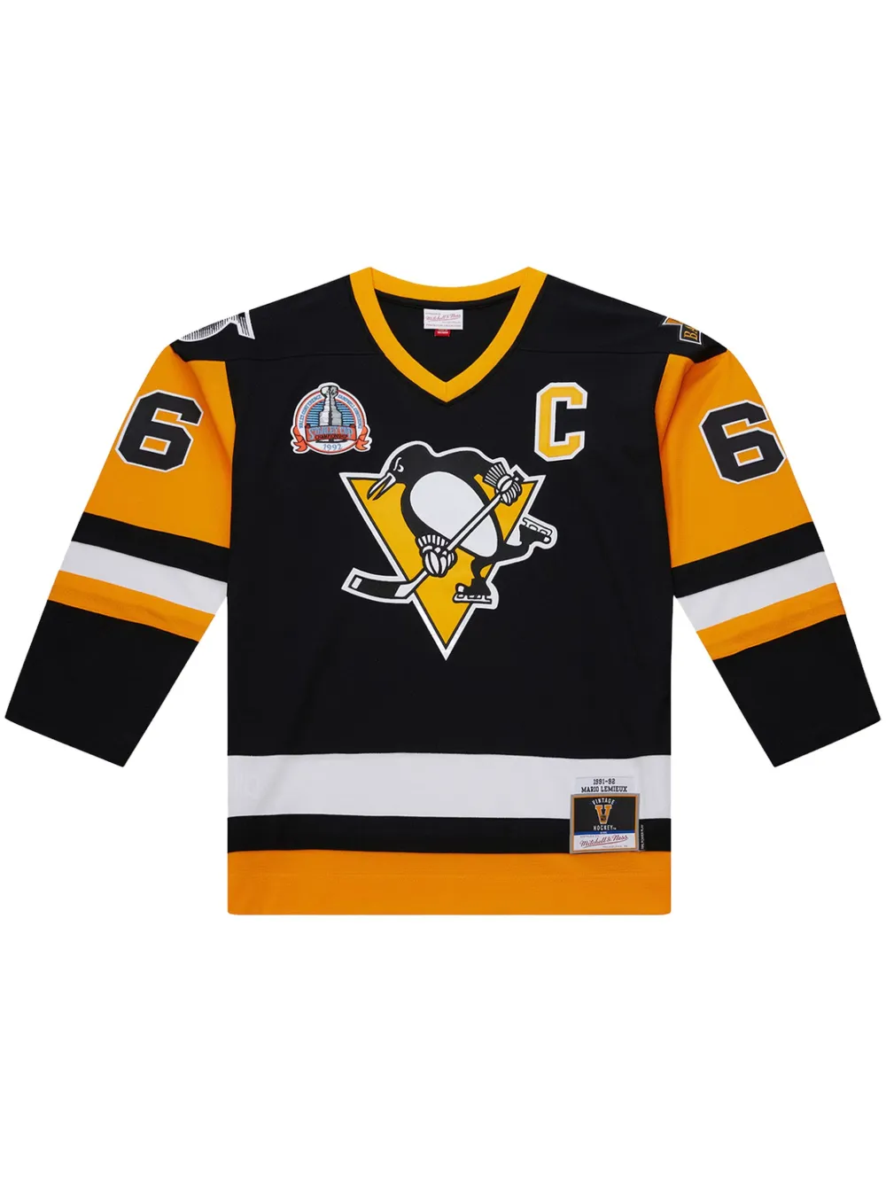 Топ NHL Dark Penguins 1991 Mario Lemieux Mitchell & Ness, черный
Топ NHL Dark Penguins 1991 Mario Lemieux Mitchell & Ness, черный