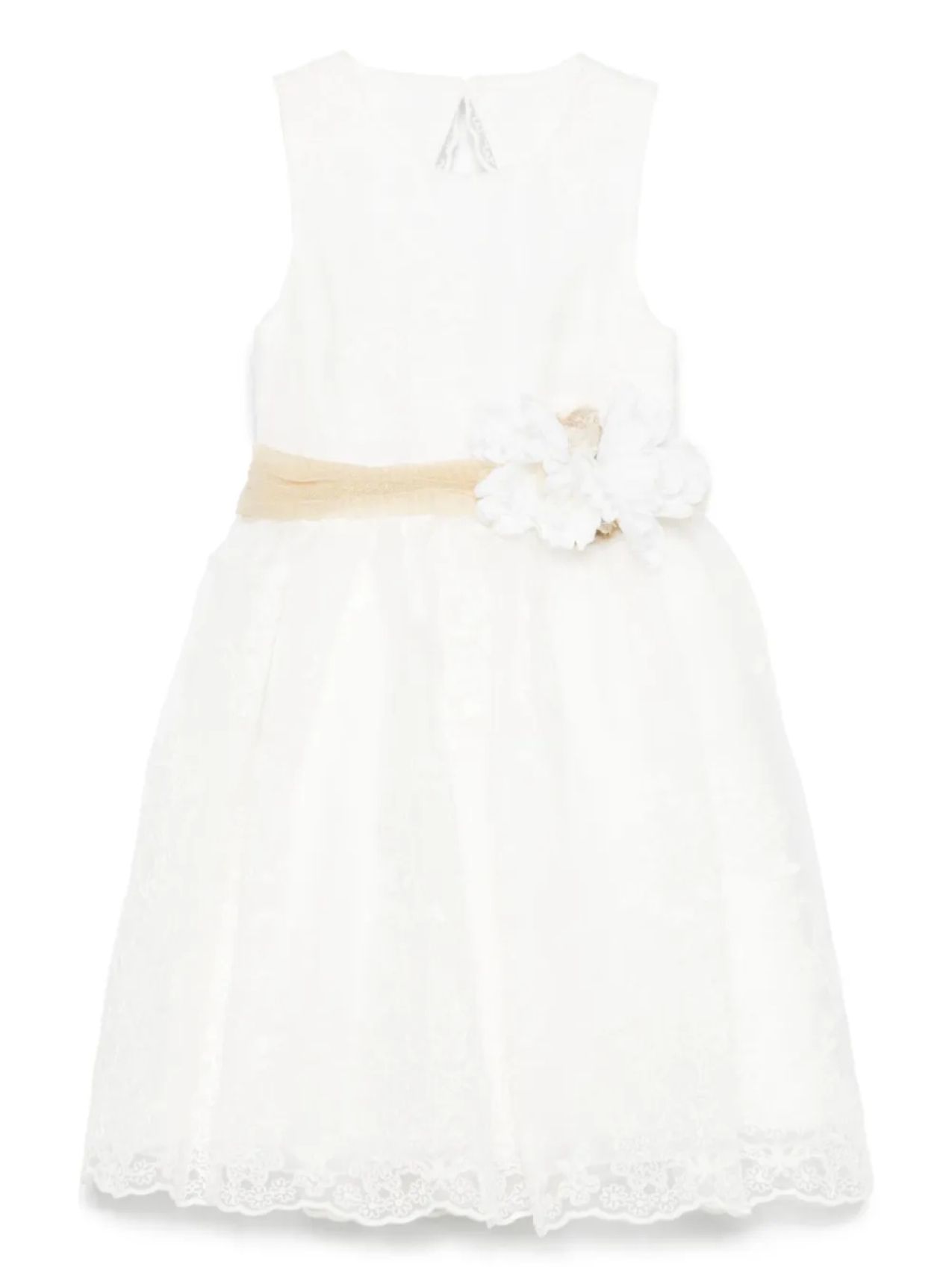 Abel & Lula платье с цветочной аппликацией, белый 
Abel & Lula платье с цветочной аппликацией, белый