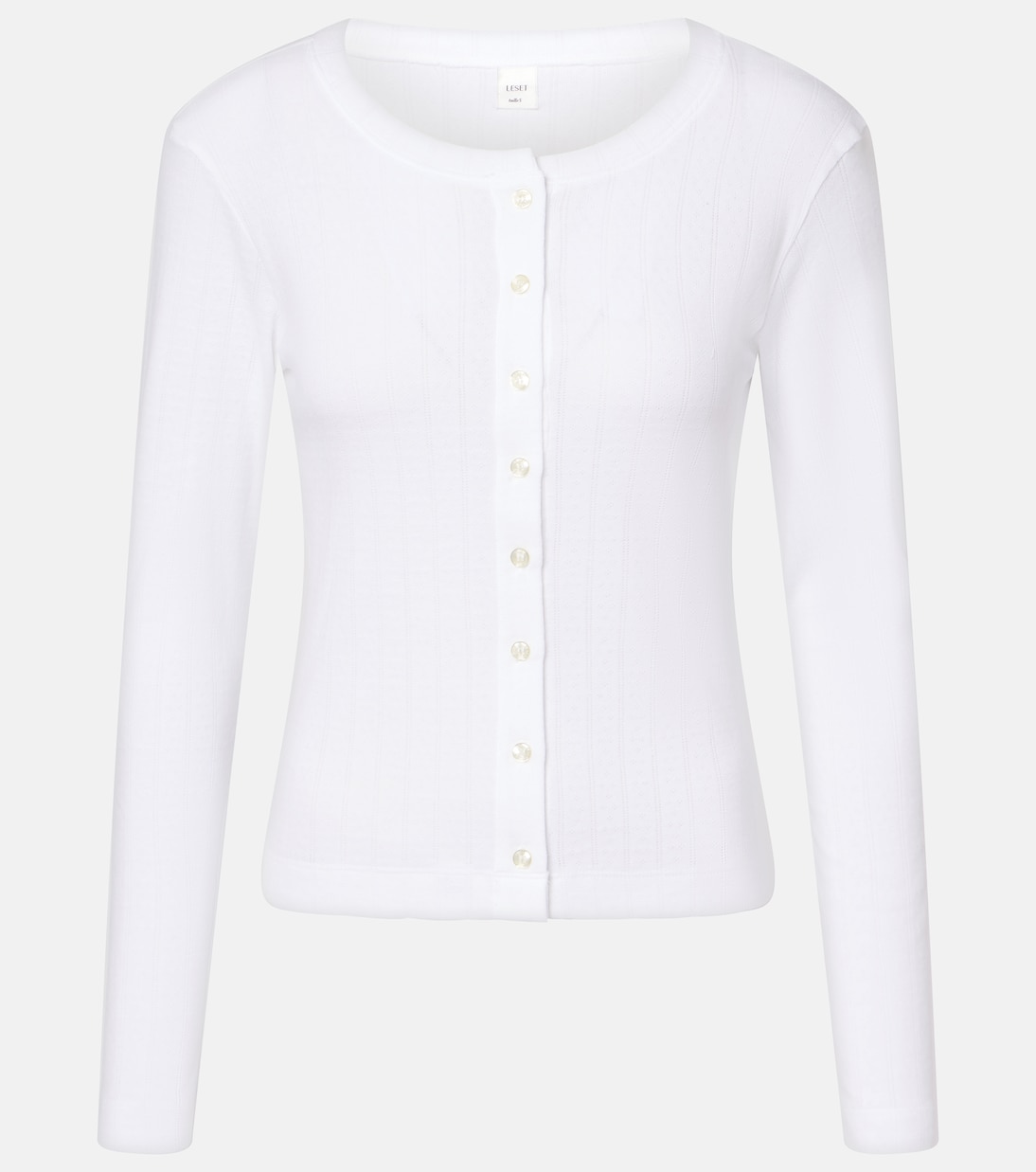 Кардиган из хлопка с ажурной отделкой Leset, белый
Кардиган из хлопка с ажурной отделкой Leset, белый