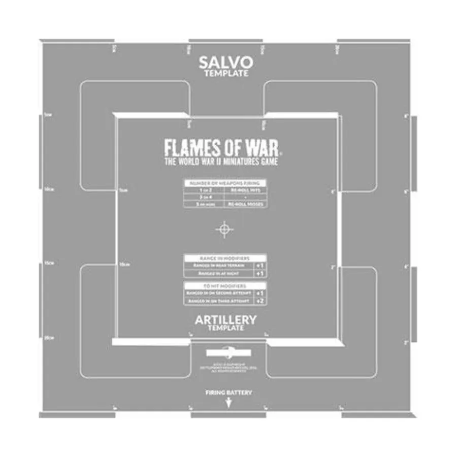 Шаблон залпа (травленый), Flames of War - WWII - Dice, Gaming Aids, Paints & Brushes (4th Edition)
Шаблон залпа (травленый), Flames of War - WWII - Dice, Gaming Aids, Paints & Brushes (4th Edition)