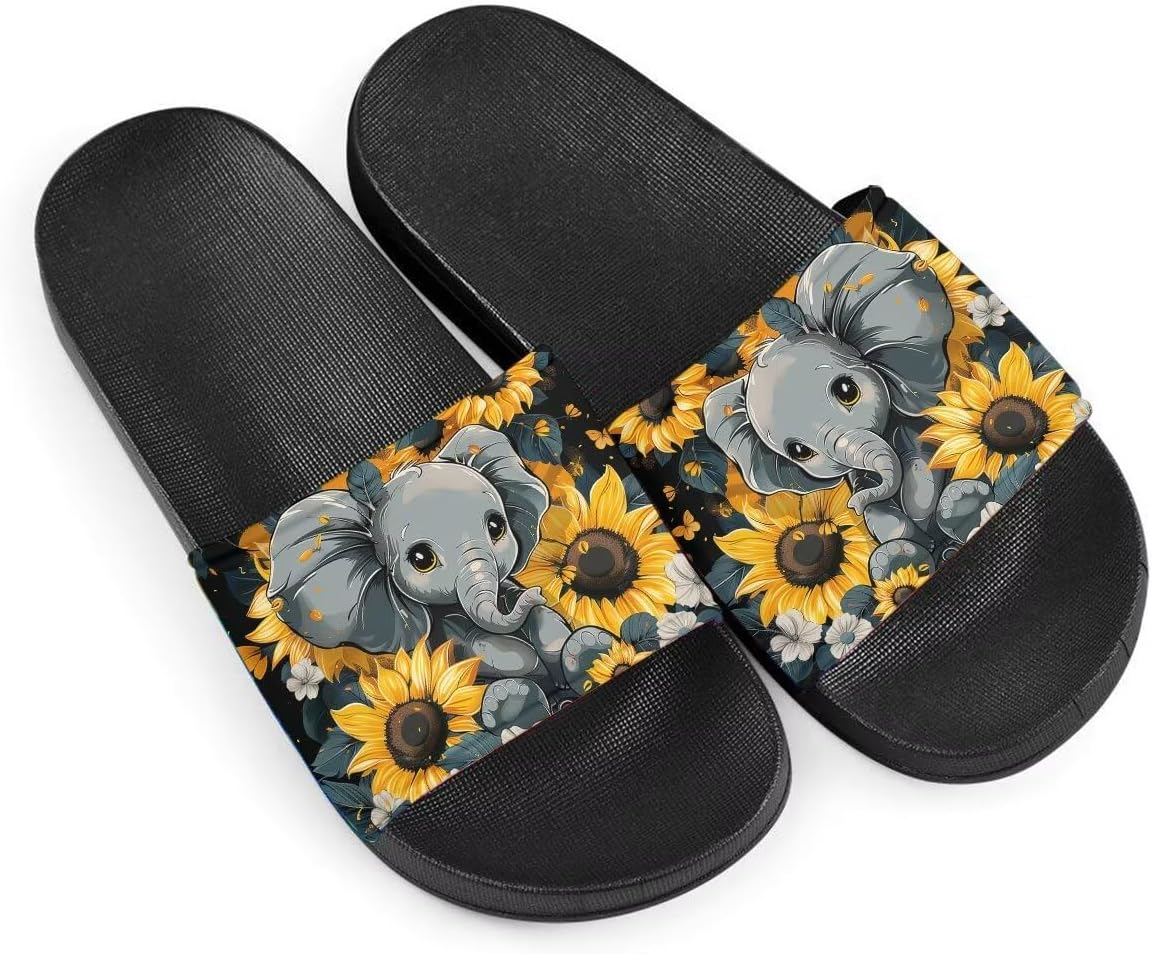 Женские слайд-сандалии GETELINSENG с принтом слона, нескользящие летние домашние тапочки для девушек, шлепанцы на пляж, спортивные сандалии, Sunflower Baby Elephant
Женские слайд-сандалии GETELINSENG с принтом слона, нескользящие летние домашние тапочки для девушек, шлепанцы на пляж, спортивные сандалии, Sunflower Baby Elephant