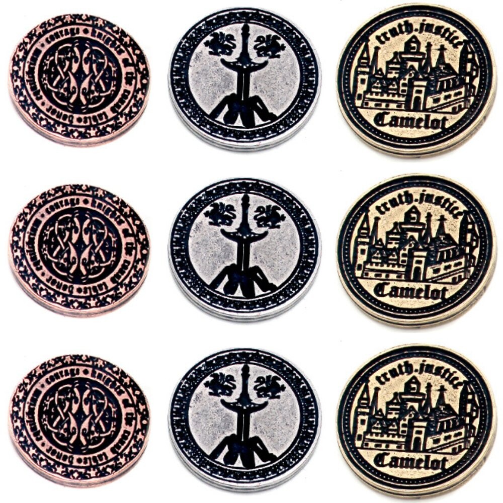 Набор из 9 металлических монет «Камелот» о короле Артуре, РГФК RGFK
Набор из 9 металлических монет «Камелот» о короле Артуре, РГФК RGFK