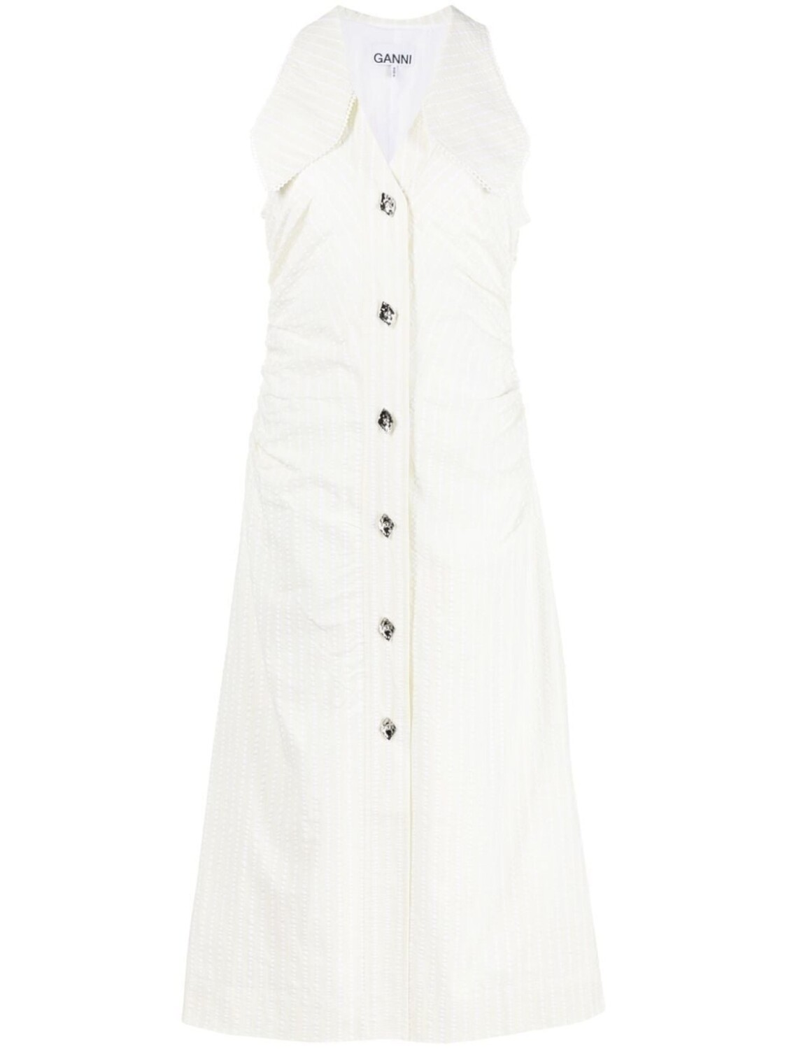 GANNI платье миди с V-образным вырезом, желтый
GANNI платье миди с V-образным вырезом, желтый