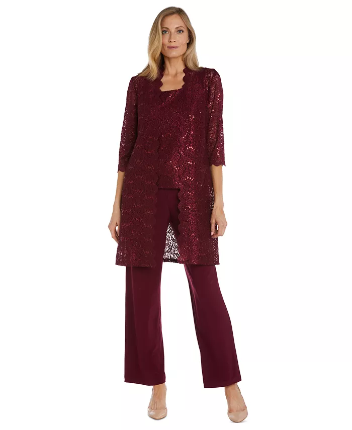3-предметный комплект с пайетками: брючный костюм и жакет R & M Richards, красный
3-предметный комплект с пайетками: брючный костюм и жакет R & M Richards, красный