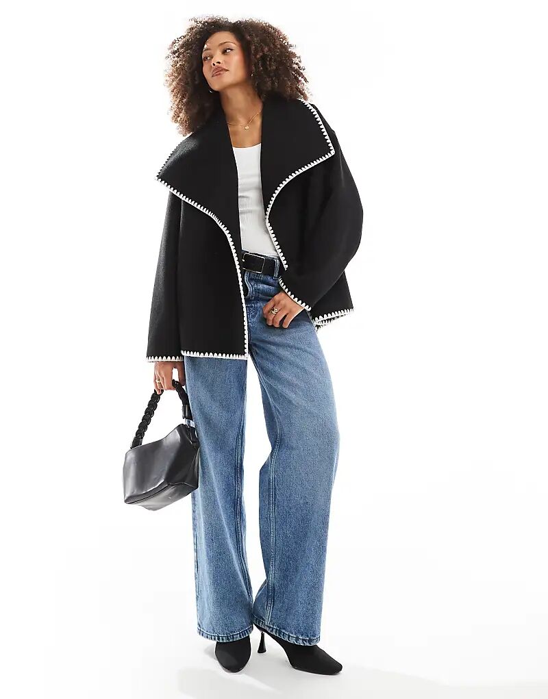 Пиджак свободного кроя с контрастной строчкой черного цвета 4th & Reckless, Черный, Пиджак свободного кроя с контрастной строчкой черного цвета 4th & Reckless
Пиджак свободного кроя с контрастной строчкой черного цвета 4th & Reckless, Черный, Пиджак свободного кроя с контрастной строчкой черного цвета 4th & Reckless