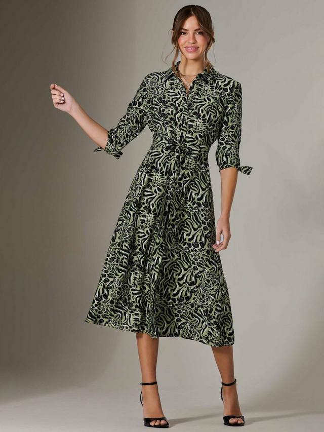 Платье-рубашка макси с принтом "animal print" Jolie Moi, Green/Multi
Платье-рубашка макси с принтом "animal print" Jolie Moi, Green/Multi