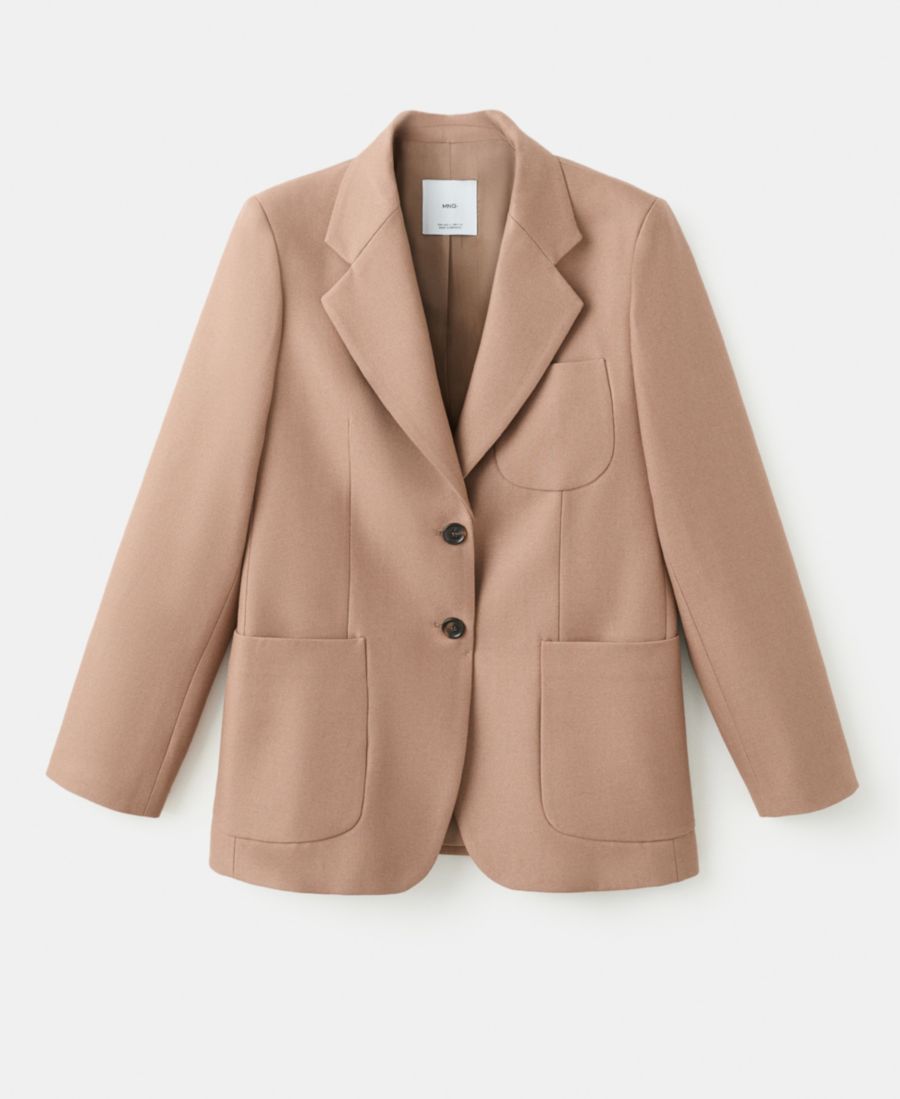 Женский пиджак из шерстяной смеси с карманами MANGO, Medium Brown
Женский пиджак из шерстяной смеси с карманами MANGO, Medium Brown