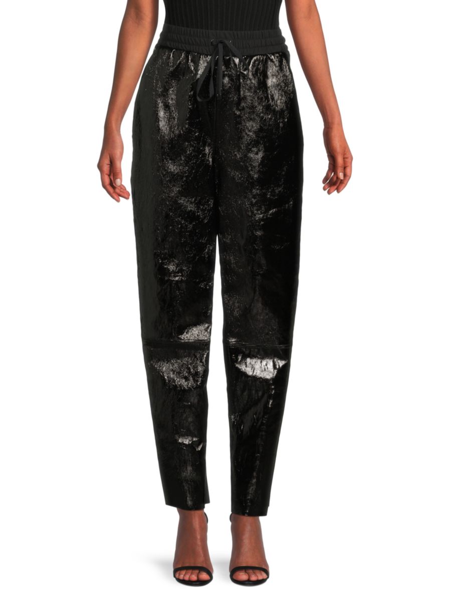 Брюки из смесовой кожи на завязках Yigal Azrouël, цвет Jet
Брюки из смесовой кожи на завязках Yigal Azrouël, цвет Jet