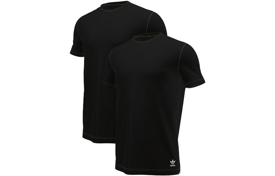 Футболка мужская комплект из 2 шт., черная Adidas, черный 
Футболка мужская комплект из 2 шт., черная Adidas, черный