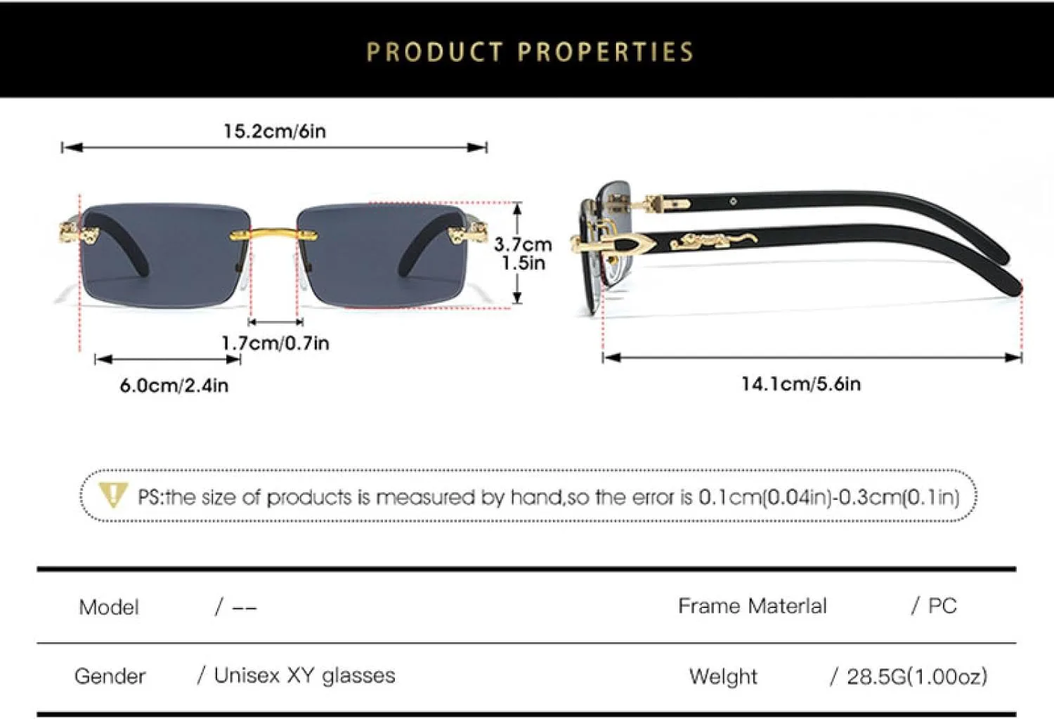 Солнцезащитные очки с защитой от УФ-излучения UV400 для женщин и мужчин | Круглые, панк, маленькие, без оправы | для занятий спортом на открытом воздухе DSVIGF, Clear
Солнцезащитные очки с защитой от УФ-излучения UV400 для женщин и мужчин | Круглые, панк, маленькие, без оправы | для занятий спортом на открытом воздухе DSVIGF, Clear