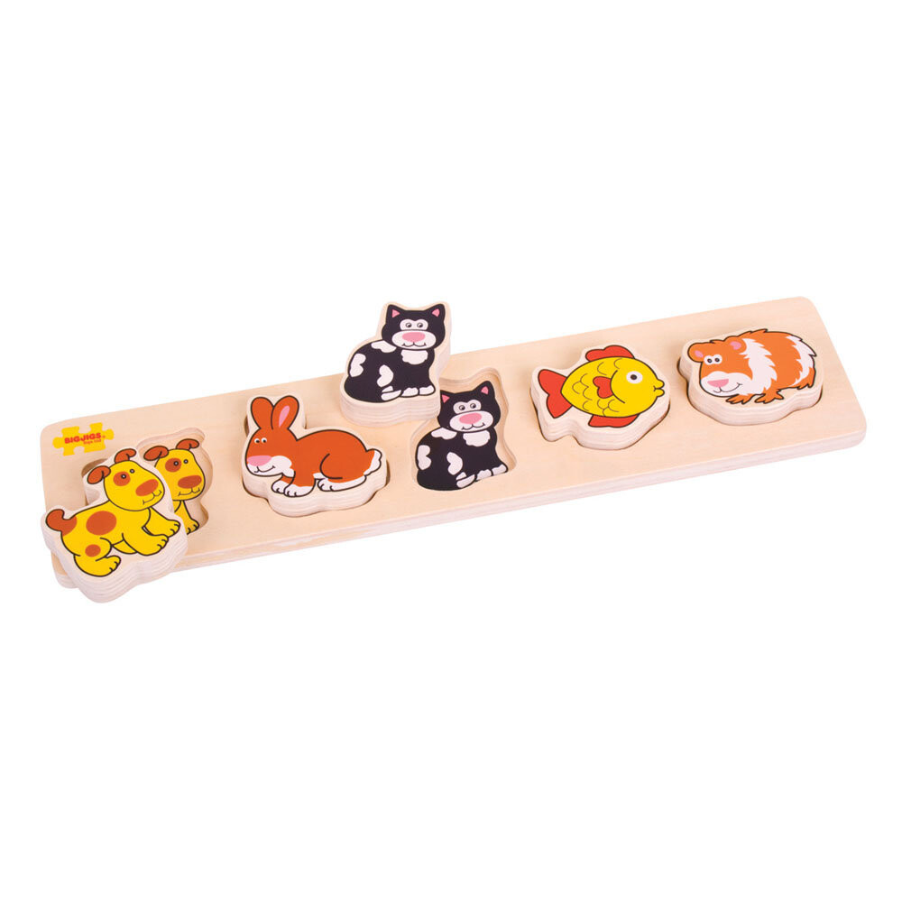 Bigjigs Toys, пазл с ручками Домашние животные
Bigjigs Toys, пазл с ручками Домашние животные