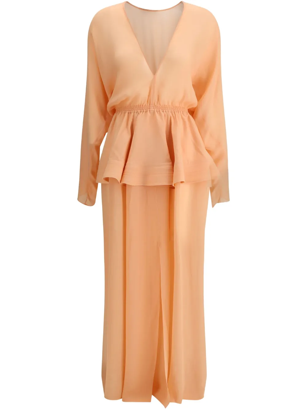 Платье макси с баской Alaïa, оранжевый
Платье макси с баской Alaïa, оранжевый