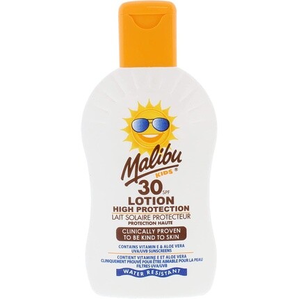 Malibu Kids SPF 30 Lotion Солнцезащитный крем высокой защиты с витамином Е и алоэ вера 200 мл
Malibu Kids SPF 30 Lotion Солнцезащитный крем высокой защиты с витамином Е и алоэ вера 200 мл
