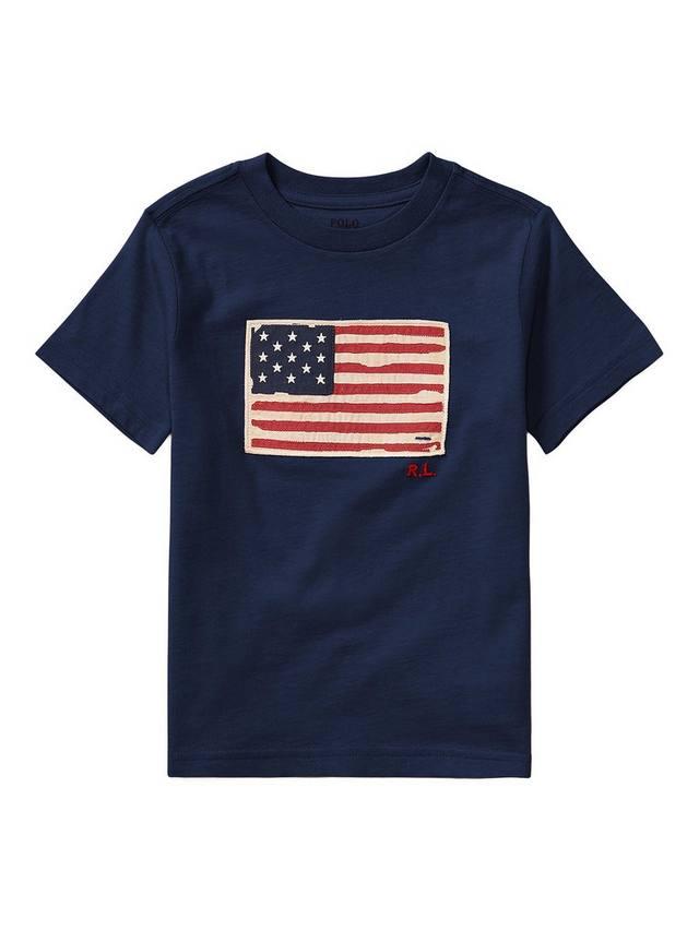 Детская футболка с хлопковым флагом аппликацией Ralph Lauren, Cruise Navy
Детская футболка с хлопковым флагом аппликацией Ralph Lauren, Cruise Navy