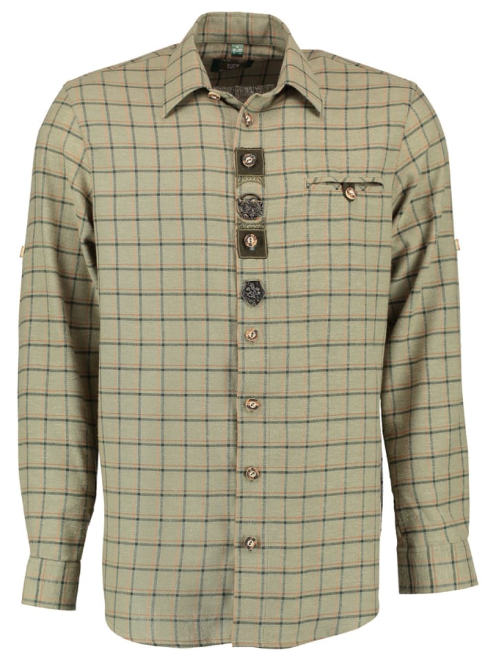 Традиционная рубашка дулора цвета хаки/грязи OS-Trachten
Традиционная рубашка дулора цвета хаки/грязи OS-Trachten