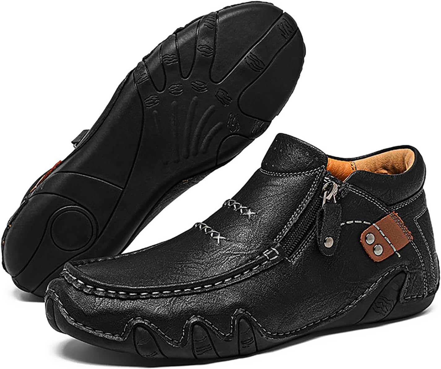 Мужские кожаные ботинки ENOEGMSD с ручной строчкой, высокие ботинки до щиколотки, удобные, на молнии сбоку, ортопедические, для вождения и походов, повседневные, нескользящие, водонепроницаемые чукка-бутсы, черный
Мужские кожаные ботинки ENOEGMSD с ручной строчкой, высокие ботинки до щиколотки, удобные, на молнии сбоку, ортопедические, для вождения и походов, повседневные, нескользящие, водонепроницаемые чукка-бутсы, черный