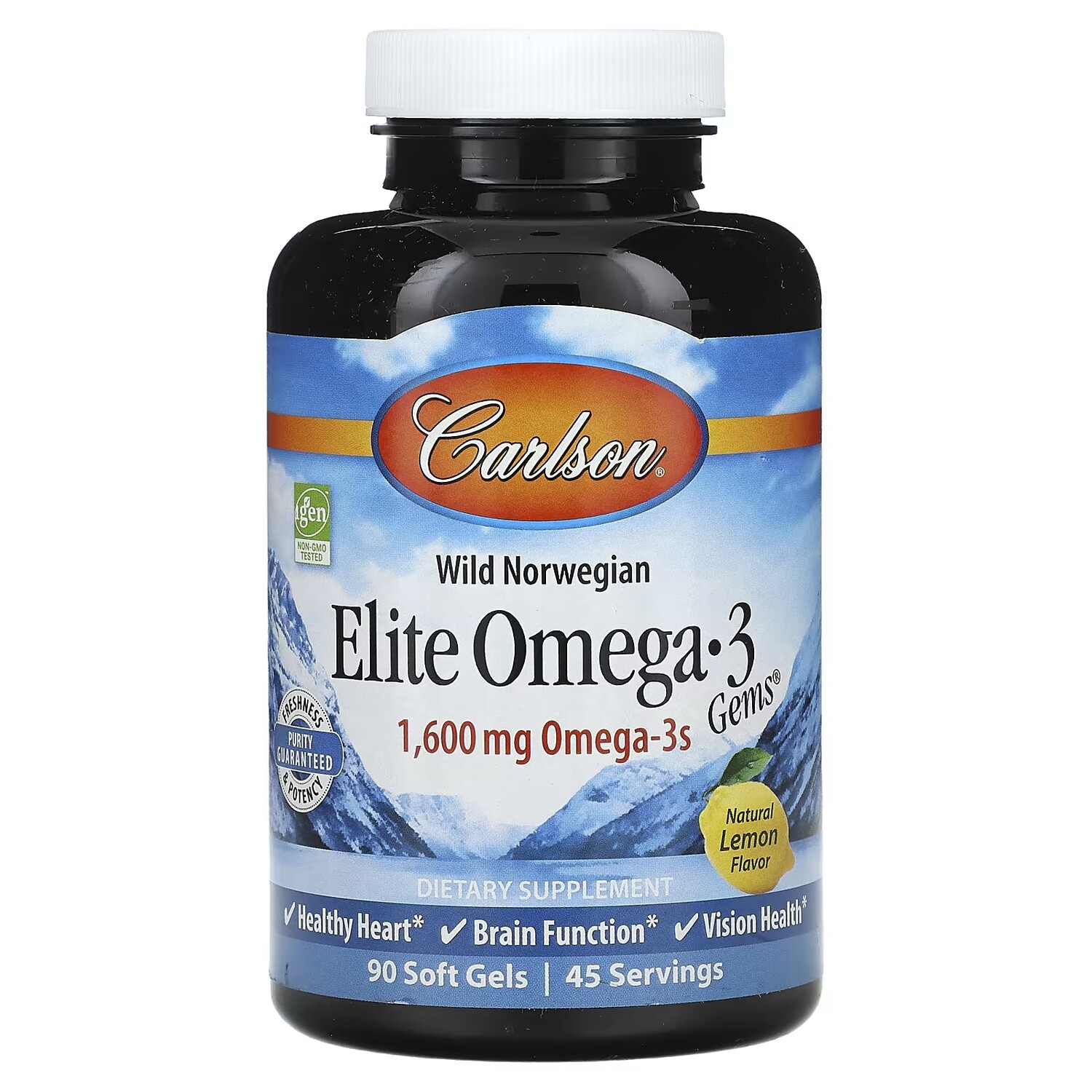 Добавка Carlson Wild Norwegian Elite Omega-3 Gems Natural Lemon 1600 мг, 90 мягких таблеток 
Добавка Carlson Wild Norwegian Elite Omega-3 Gems Natural Lemon 1600 мг, 90 мягких таблеток
