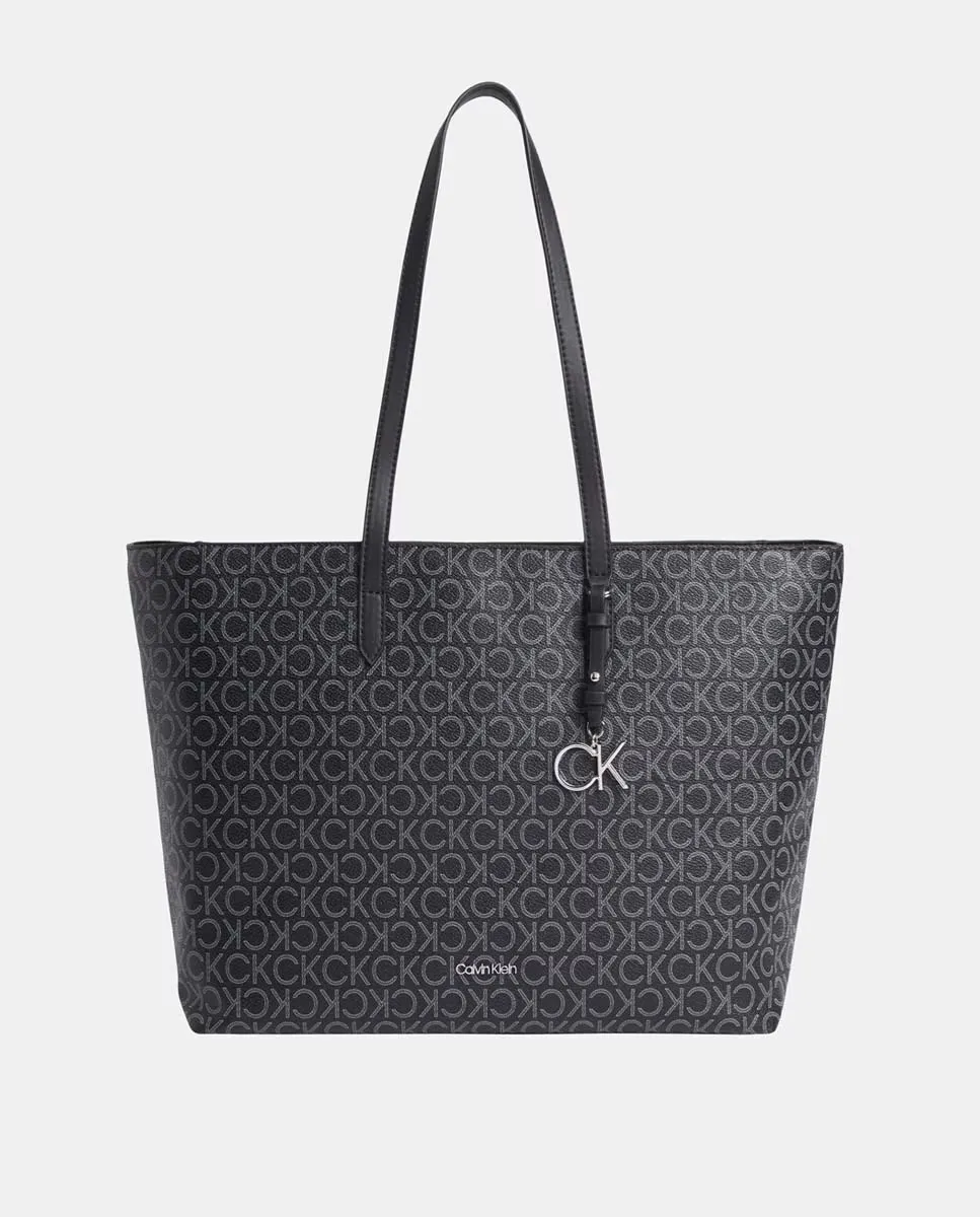 Сумка-шоппер с монограммным принтом и двойной ручкой Calvin Klein, черный
Сумка-шоппер с монограммным принтом и двойной ручкой Calvin Klein, черный