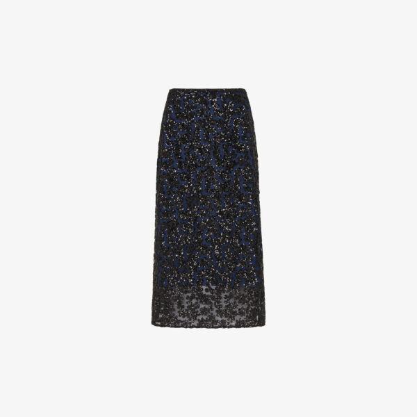 Юбка миди с цветочным узором и пайетками Whistles, черный
Юбка миди с цветочным узором и пайетками Whistles, черный