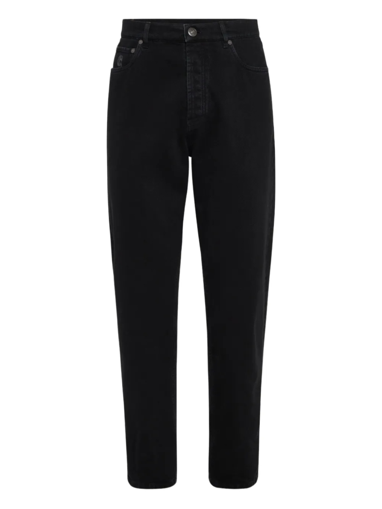 Brunello Cucinelli джинсы с нашивкой-логотипом, черный 
Brunello Cucinelli джинсы с нашивкой-логотипом, черный