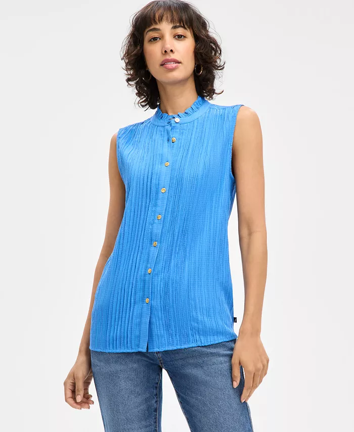 Женская блузка без рукавов Crush Dobby с защипами Nautica Jeans, синий
Женская блузка без рукавов Crush Dobby с защипами Nautica Jeans, синий