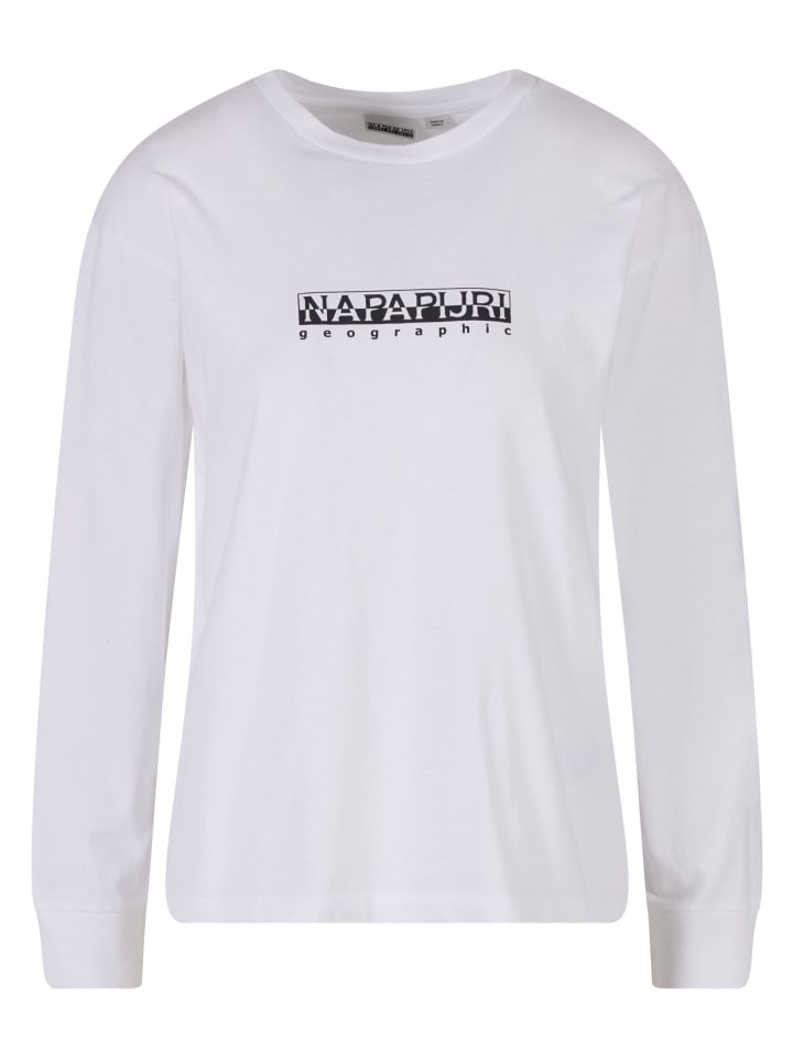 Рубашка с длинным рукавом Napapijri, ярко-белый 
Рубашка с длинным рукавом Napapijri, ярко-белый