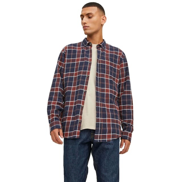 Мужские приталенные рубашки в клетку с длинным рукавом Jack & Jones, синий
Мужские приталенные рубашки в клетку с длинным рукавом Jack & Jones, синий