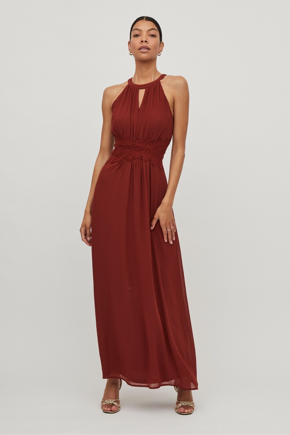 Платье макси Vila из тюля с вырезом через шею VILA, красный
Платье макси Vila из тюля с вырезом через шею VILA, красный