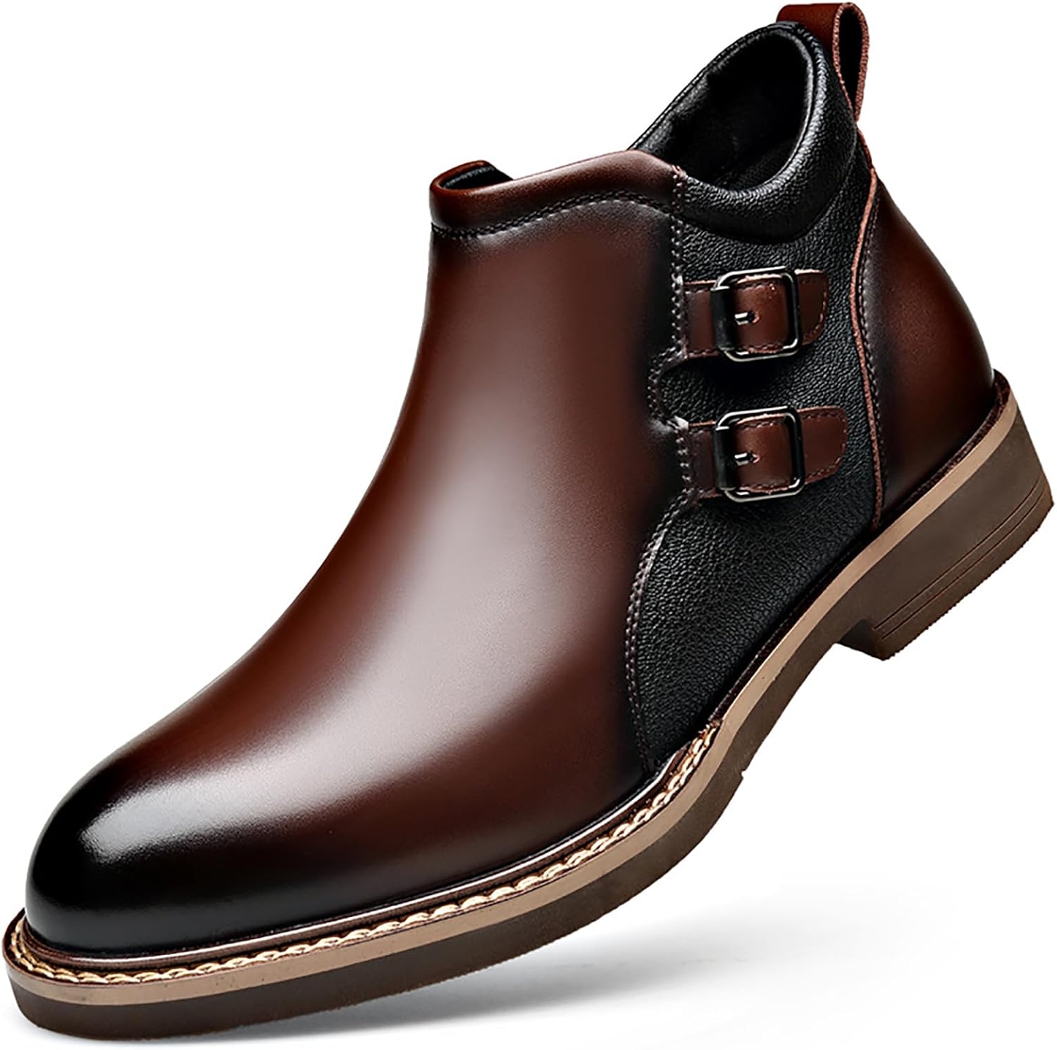 Мужские кожаные челси-чукка с боковой молнией, модной застежкой ремнем, удобным каблуком-блоком, ботильоны до щиколотки для осени и зимы, для работы и офиса Loveheynew, коричневый
Мужские кожаные челси-чукка с боковой молнией, модной застежкой ремнем, удобным каблуком-блоком, ботильоны до щиколотки для осени и зимы, для работы и офиса Loveheynew, коричневый