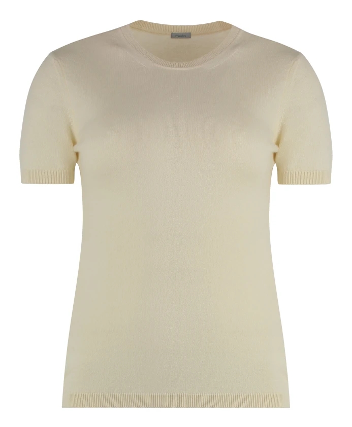 Кашемировый ребристый пуловер с короткими рукавами Malo, бежевый
Кашемировый ребристый пуловер с короткими рукавами Malo, бежевый