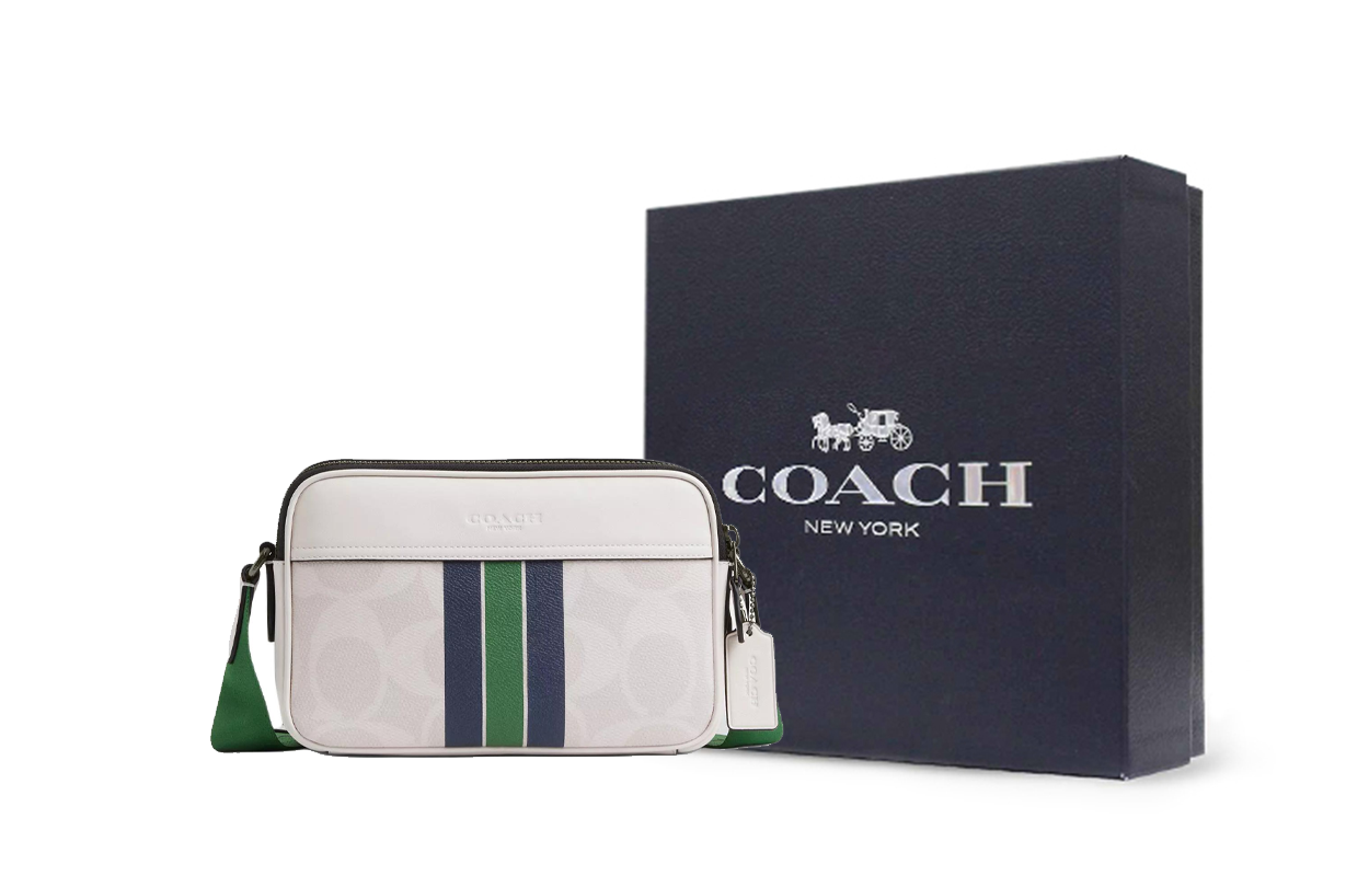 COACH Сумка через плечо среднего размера из прорезиненного холста унисекс белая
COACH Сумка через плечо среднего размера из прорезиненного холста унисекс белая