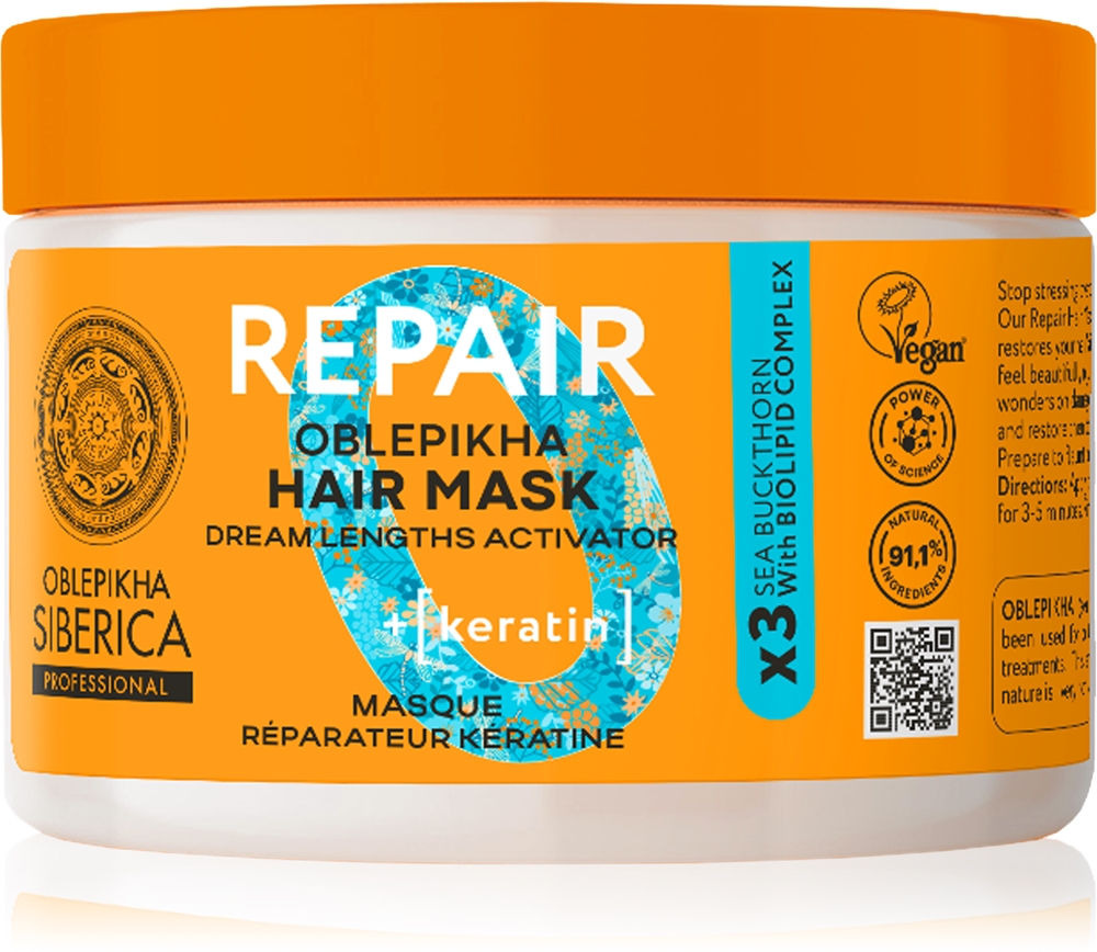 Облепиховая сибирская восстанавливающая маска для сухих и поврежденных волос Natura Siberica, 300 мл
Облепиховая сибирская восстанавливающая маска для сухих и поврежденных волос Natura Siberica, 300 мл