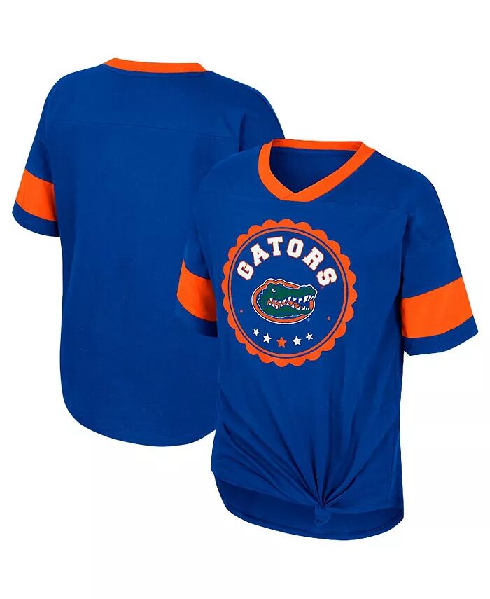 Футболка Big Girls Royal Florida Gators Tomika с завязками спереди и V-образным вырезом Colosseum
Футболка Big Girls Royal Florida Gators Tomika с завязками спереди и V-образным вырезом Colosseum