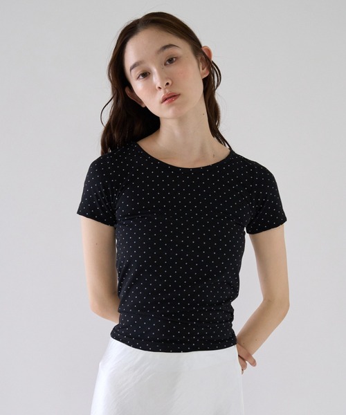 Мини-футболка с коротким рукавом, в горошек, крой Geeong, черная
Мини-футболка с коротким рукавом, в горошек, крой Geeong, черная